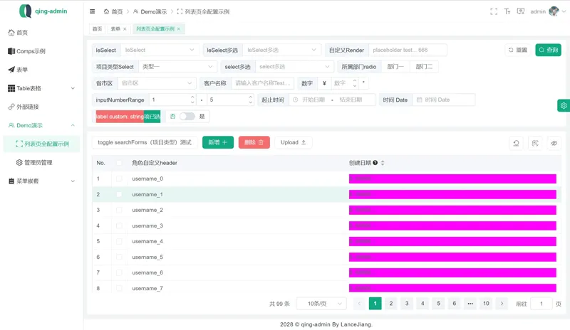 qing-admin(基于Vue3构建的企业级后台管理框架)-小菜博客